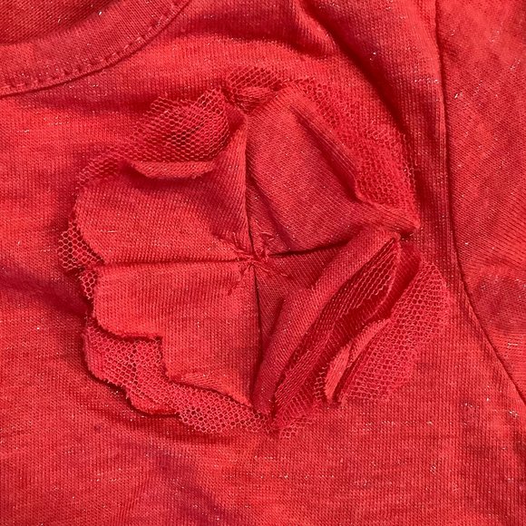 Toughskins | Girl's Long Sleeve Top | Red | Small - Picture 3 of 3